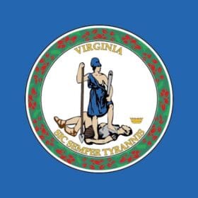 Virginia State Flag Wall Window Car Vinyl Sticker Decal