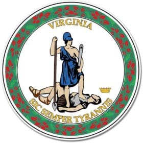 Virginia State Seal Wall Window Car Vinyl Sticker Decal