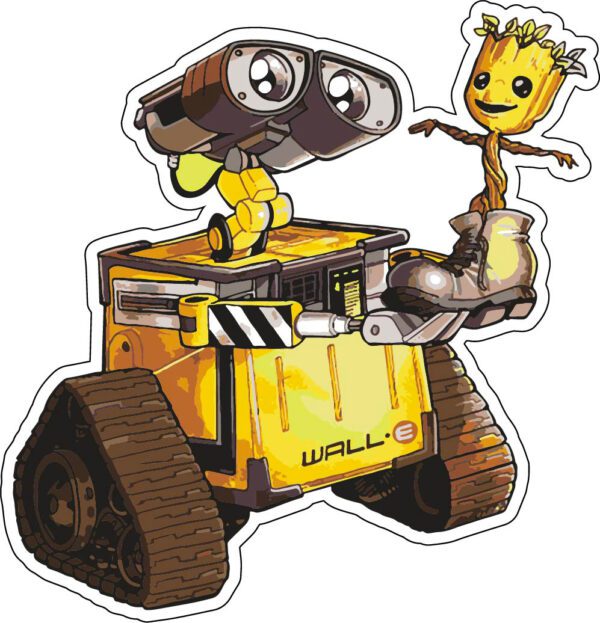 Walle Best Friends Disney vinyl sticker