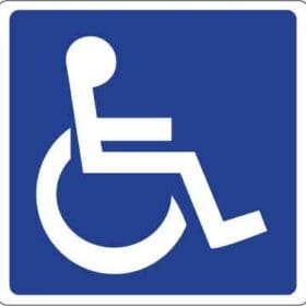 Washroom Handicap Stick Person Door Window Sign Printed Vinyl Sticker