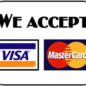 We Accept Visa Master Card vinyl sticker
