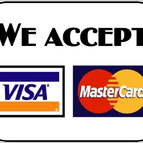 We Accept Visa Master Card vinyl sticker