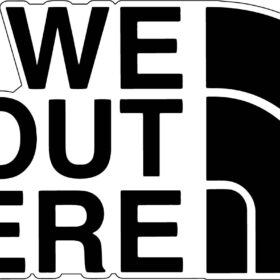 We Out Here vinyl sticker