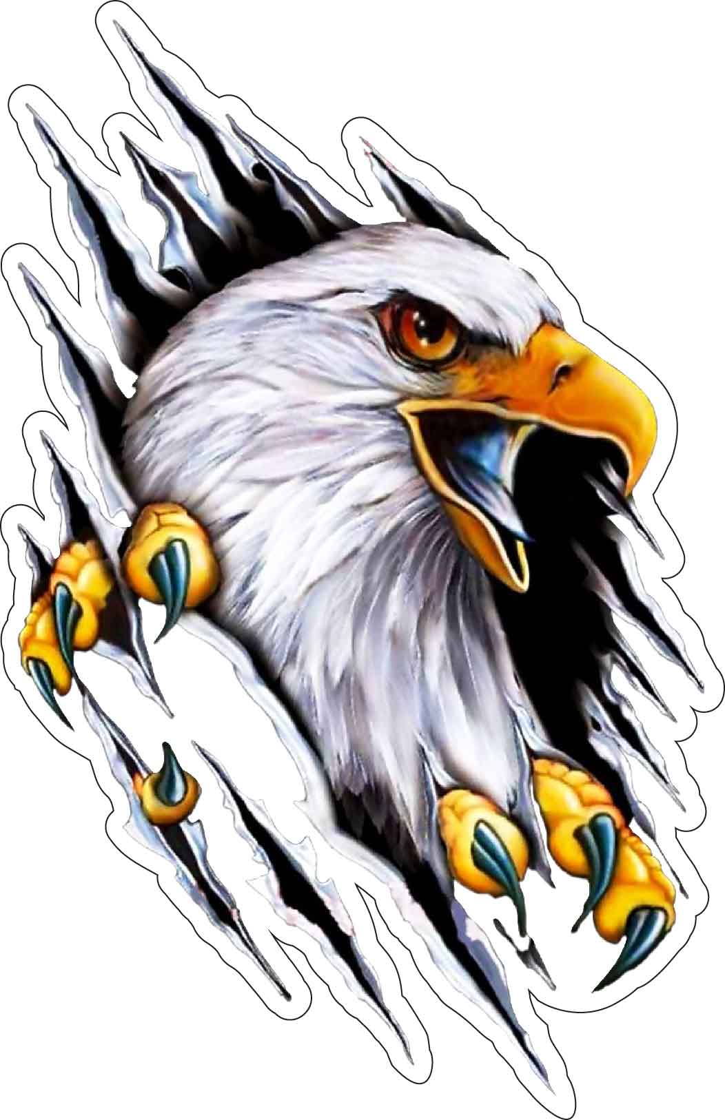 White King Eagle Ferocious Sky Dominator Tearing Through Heavens With Mighty Sharp Claws Vinyl Sticker