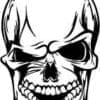 Winking Skull Cut Out Vinyl Decal