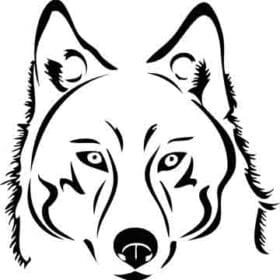 Wolf Coyote Muzzle Cut out Vinyl Decal