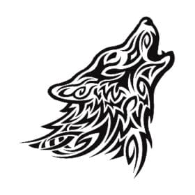Wolf tribal wilderness Howling Cutout Vinyl Decal copy
