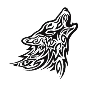 Wolf tribal wilderness Howling Cutout Vinyl Decal copy