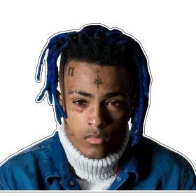 XXX Tentacion Blue Dreadlocks Look Beautiful Vinyl Sticker