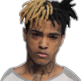 XXX Tentacion Young Sad Jahseh Black And White Hair Vinyl Sticker