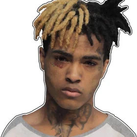 XXX Tentacion Young Sad Jahseh Black And White Hair Vinyl Sticker