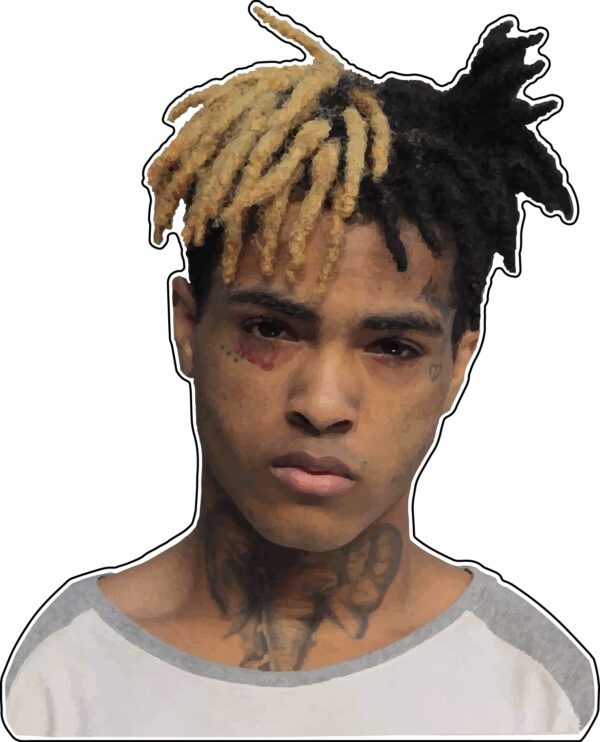 XXX Tentacion Young Sad Jahseh Black And White Hair Vinyl Sticker