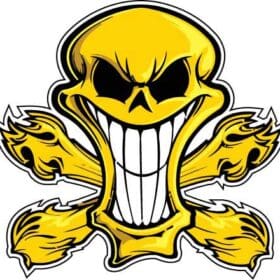 Yellow-Skull-Smile-Racing-printed-Vinyl-Sticker1