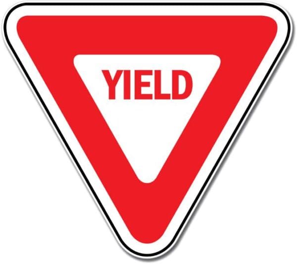 Yield Sign Wall Window Car Vinyl Sticker Decal