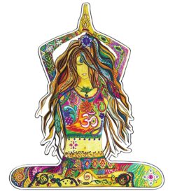 Yoga Meditation Art Figure vinyl sticker