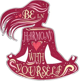 Yoga Meditation Be Yourself vinyl sticker