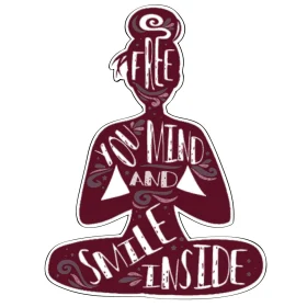 Yoga Meditation Free Yourself vinyl sticker