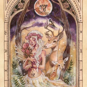 Zodiac Virgo vinyl sticker