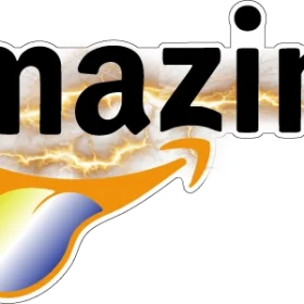 Amazing Lightning - Rolling Stone Color Tongue Style - Amazon Smile Logo vinyl sticker