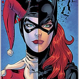 batgirl harley quinn headshot art print BIG vinyl poster