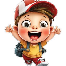 Happy Kevin The Brother Of Russell Young Wilderness Explorer Scout Character In Up Movie Comedy-Drama Adventure Film By Pixar Animation Studios And Walt Disney Pictures Back To School Fan Art vinyl sticker