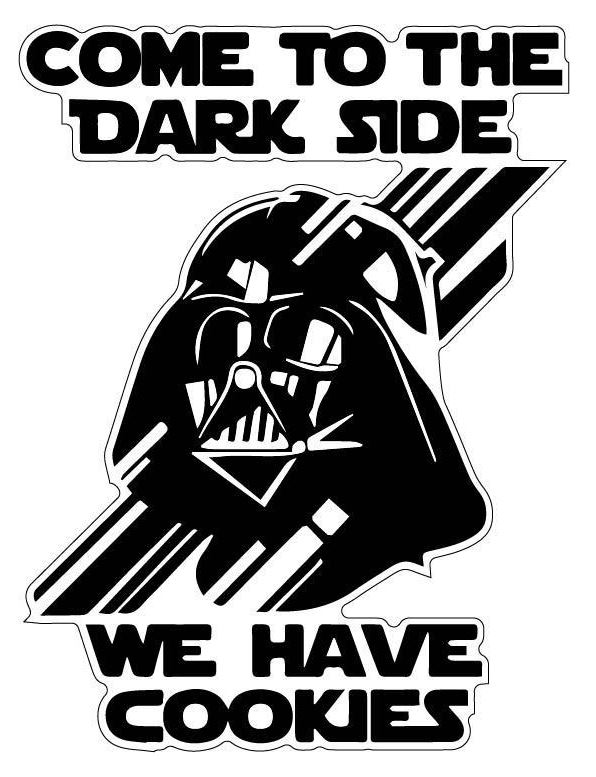 Darth Vader Come To The Dark Side We Have Cookies Vynil Sticker Ag Design