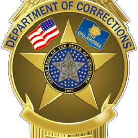 Department Of Correction Great Seal Of State Of Oklahoma 1907 The Oklahoma Board of Correction Emblem Vinyl Sticker