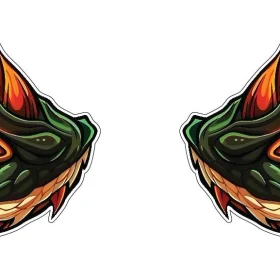 Fierce Dragon Eyes Enigmatic Gaze Mythical Creature Glance Fantasy Mystical Design Asian Mystery Eye-Catching Pop Art vinyl sticker / printed vinyl decal