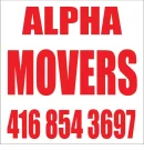 Alpha Movers 12x12 Coroplast Sign