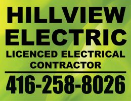 Hillview Electric 24x18 Coroplast Sign 1