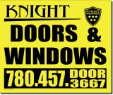 Knight 24x20 yellow Lawn Sign 1