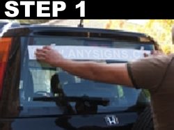vinyl sticker application process step 1