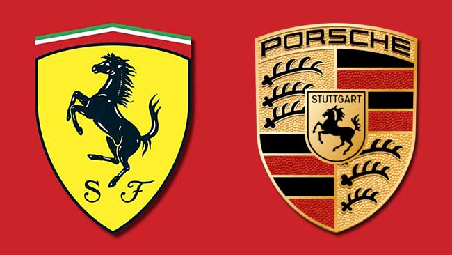 Similarity of Ferrari and Porsche Logos