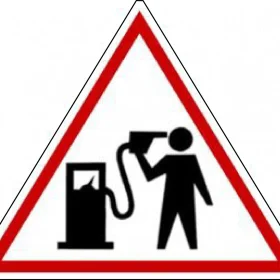 gas prices drive peple to suicide caution funny sign