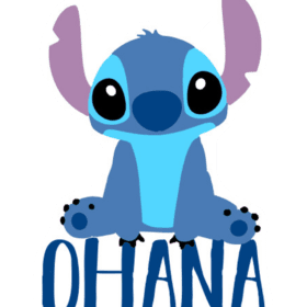 Lilo And Stitch Low Poly vinyl sticker
