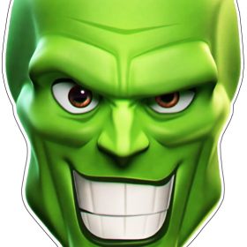 Evil Green Mask Grin Monster Creepy Cartoon Jim Carrey Villain Face Wicked Smile Scary Comic Art Horror vinyl sticker