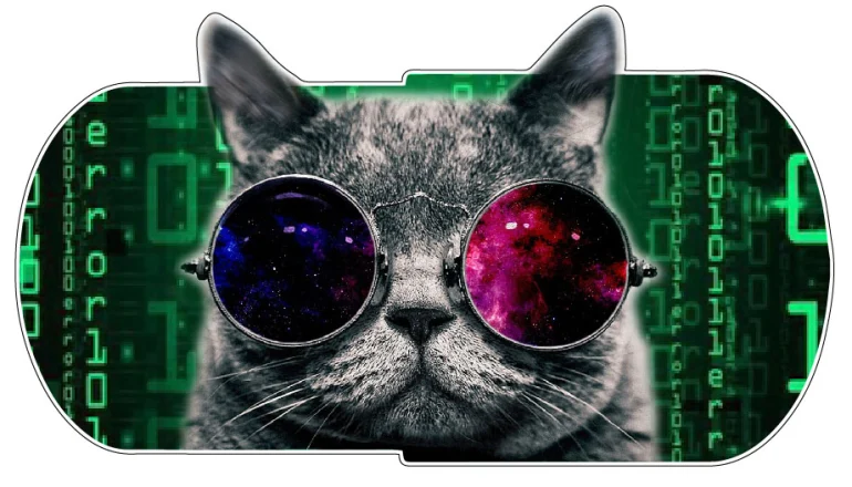 Matrix Cat Morpheus Glasses vinyl sticker