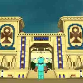 minecraft Video Game temple-entrance Vinyl Sticker
