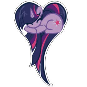 my little pony hearts ponies twilight heart vinyl Sticker