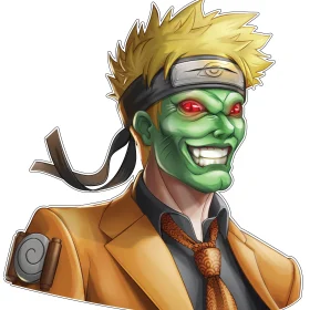 Naruto x The Mask Vinyl Sticker