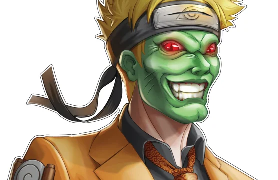 Naruto x The Mask Vinyl Sticker