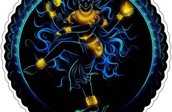 Lord Shiva Dancing Nataraja Shri Mahadev Cosmic Tandav Dance Pose Hindu Deity Spiritual Art Sacred Dance Divine Energy Symbol vinyl sticker
