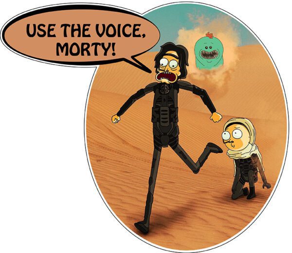 Rick and Morty Dune Crossover Vinyl Sticker