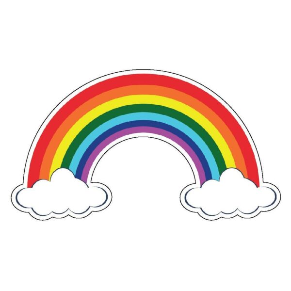 Rainbow Happiness Peace Clouds Sky Cute Colorful Positive Vibes Artistic Decorative vinyl sticker