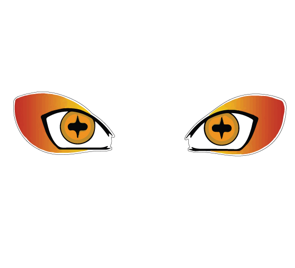 Naruto Shippuden Sage Mode Eye Set Vinyl Sticker - AG Design Naruto Sage Ey...