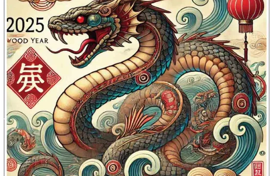 2025 Chinese Year Of Snake Zodiac Celebration Traditional Dragon Poster Design Vibrant Feng Shui Oriental Decor Artwork vinyl sticker
